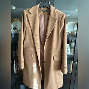 Women’s Ralph Lauren Women's Wool-Blend Walker Coat. Size 12.